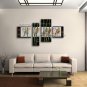 Tetraptych Contemporary Wall Art Landscape Painting Tree Inner Framed