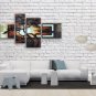 Tetraptych Contemporary Wall Art Landscape Painting Tree Inner Stretched
