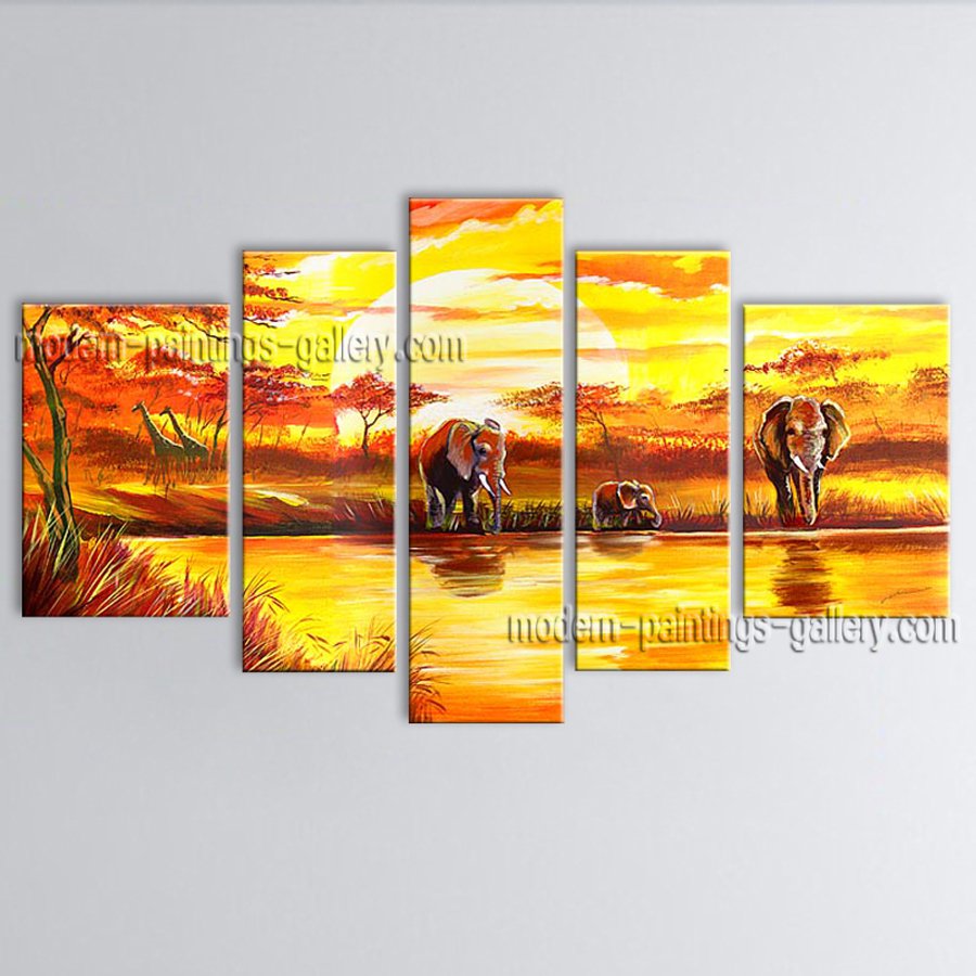 Hand Painted Large Contemporary Wall Art Landscape Painting Ready To Hang