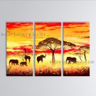 Beautiful Contemporary Wall Art Landscape Painting Africa Sunset Scene