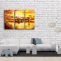 Handmade Triptych Contemporary Wall Art Landscape Painting African Scenery