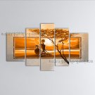 Pentaptych Contemporary Wall Art Landscape Painting Decoration Ideas