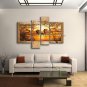 Tetraptych Contemporary Wall Art Landscape Painting Africa Sunset Scene