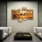 Tetraptych Contemporary Wall Art Landscape Painting Africa Sunset Scene