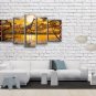 Handmade Pentaptych Contemporary Wall Art Landscape Painting Inner Framed