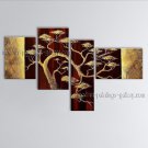 4 Pieces Contemporary Wall Art Landscape Painting Tree Inner Framed