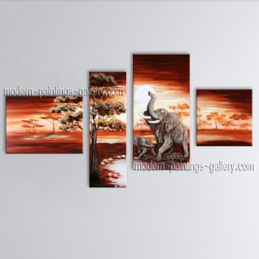 Handmade Large Contemporary Wall Art Landscape Painting Canvas Stretched