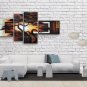 Tetraptych Contemporary Wall Art Landscape Painting Tree Inner Framed