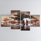 Large Contemporary Wall Art Landscape Painting Africa Sunset Scene