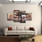 Large Contemporary Wall Art Landscape Painting Africa Sunset Scene
