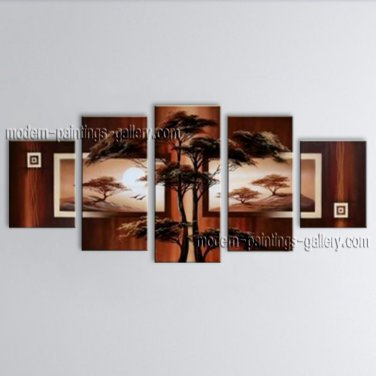 Handmade Tetraptych Contemporary Wall Art Landscape Painting Ready To Hang