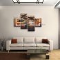 4 Pieces Contemporary Wall Art Landscape Painting Tree Ready To Hang