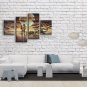 Handmade Tetraptych Contemporary Wall Art Landscape Painting Inner Framed