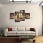 Handmade Tetraptych Contemporary Wall Art Landscape Painting Inner Framed