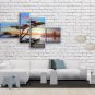 4 Pieces Contemporary Wall Art Landscape Painting Canvas Stretched