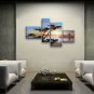 4 Pieces Contemporary Wall Art Landscape Painting Canvas Stretched