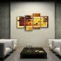 Handmade 4 Pieces Contemporary Wall Art Landscape Painting African Scenery