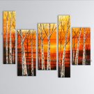 Large Contemporary Wall Art Landscape Painting Tree Inner Stretched
