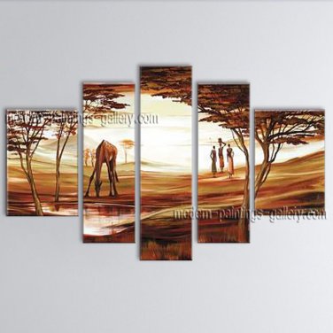 Handmade Large Contemporary Wall Art Landscape Painting Gallery Wrapped
