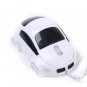 Car Shape USB Optical Mouse White
