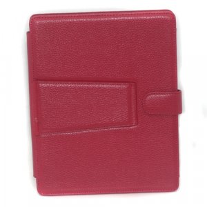 Custom elegant design leather case for Apple iPad Red