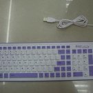 Easy to Carry cute design Soft Waterproof Silicon Keyboard w/ Num Keypad white