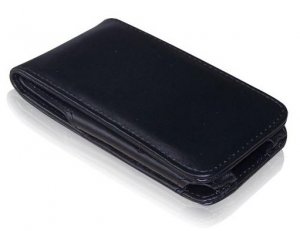 Black Leather Flip Cases for Apple iPhone 3G 3GS