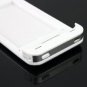 Rechargeable 1350 mAh External Battery Charger Case for Apple iPhone 4 4S Silver