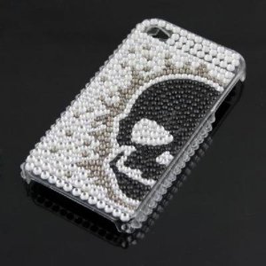 Rhinestone Skull Bling HARD BACK CASE Cover for Apple iPhone 4G 4 New