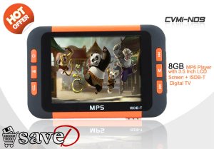 (MP3, MP4, MP5 in one unit) MP6 Player with 3.5 Inch LCD Screen + ISDB-T Digital TV (8GB)