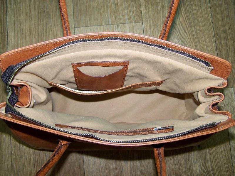 Tan Leather Handbag Purse Iris 2769