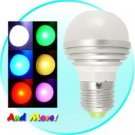 3 LED Color Changing Light Bulbs with Remote