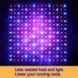 LED Grow Light "Red Dawn" - Super Harvest Colors Red and Blue, 225 LEDs, 14W