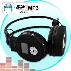3 Folding Headphones w/MP3 Player - Wireless Audio Gadget