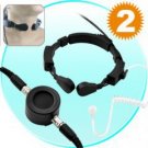 2 Throat Mic Sets for Walkie Talkies / 2-Way Radios - MFN
