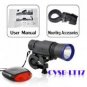 LED Bicycle Light Set with Solar Rear Light