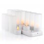 LED Candles with Charging Dock "Cozy LEDs" - 12x LED Candles, 12x Candle Holders, Flickering Effect