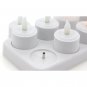LED Candles with Charging Dock "Cozy LEDs" - 12x LED Candles, 12x Candle Holders, Flickering Effect