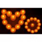 LED Candles with Charging Dock "Cozy LEDs" - 12x LED Candles, 12x Candle Holders, Flickering Effect