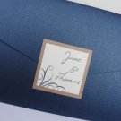 Wedding Invitations, Pocket fold, Layered, Handmade, Sample, by ohsosweetprints on eCRATER