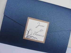 Wedding Invitations, Pocket fold, Layered, Handmade, Sample, by ohsosweetprints on eCRATER