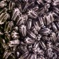 Flower Tulip 25 Black and Silver Beads