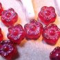 Flower 25 Garnet Red Glass Mini Beads