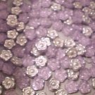Flower 25 Alexandrite Silver Backed Glass Mini Beads