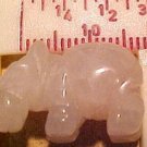 Hippo Carved Rose Quartz Gemstone Bead