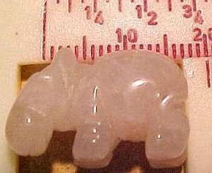 Hippo Carved Rose Quartz Gemstone Bead