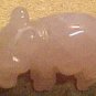 Hippo Carved Rose Quartz Gemstone Bead