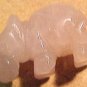 Hippo Carved Rose Quartz Gemstone Bead