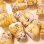 Cat 6 Ceramic Brown Tabby Beads