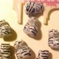 Cat 6 Ceramic Grey Tabby Beads